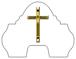 DARAY-L-510-GD-WT Gold Single Cross White